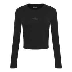 Calvin Klein Γυναικεία μακρυμάνικη μπλούζα Graphic Cropped Crew Neck T-Shirt